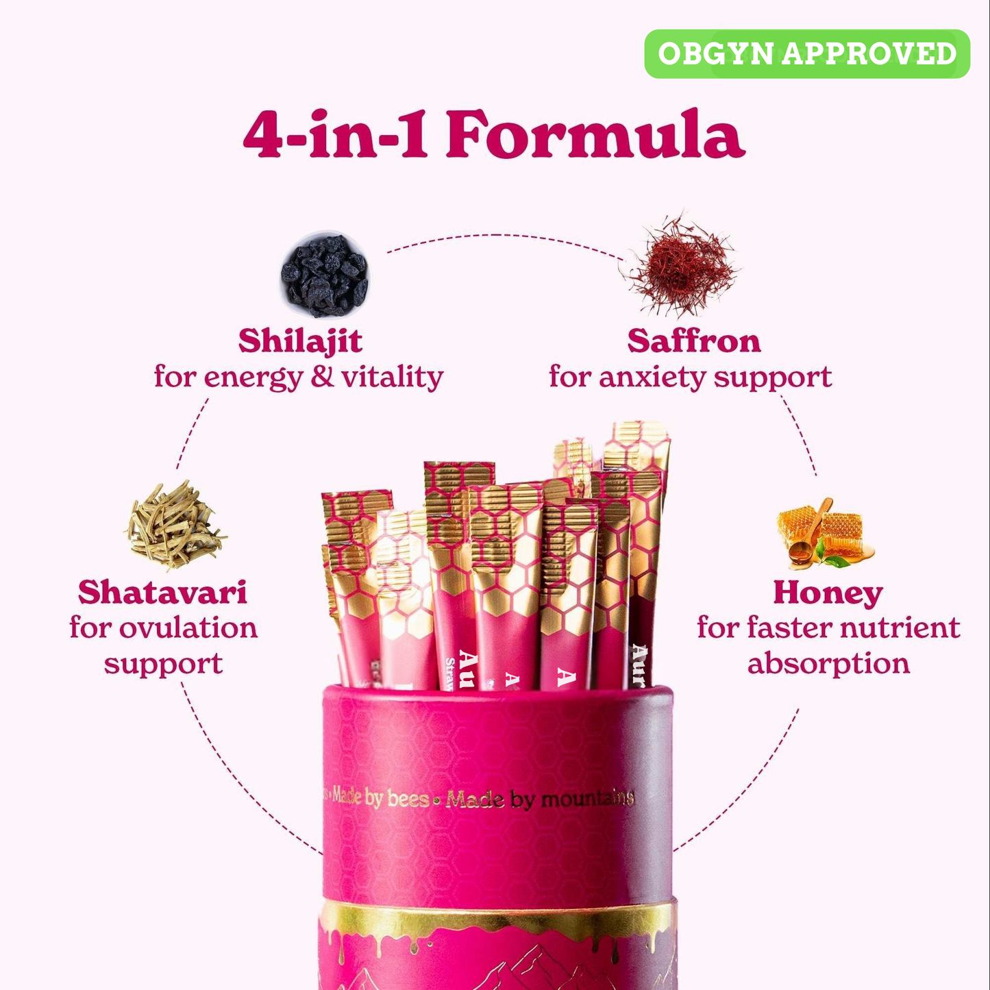 Aurano SHE-lajit Honey Mineral Sticks